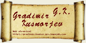 Gradimir Kušnorjev vizit kartica